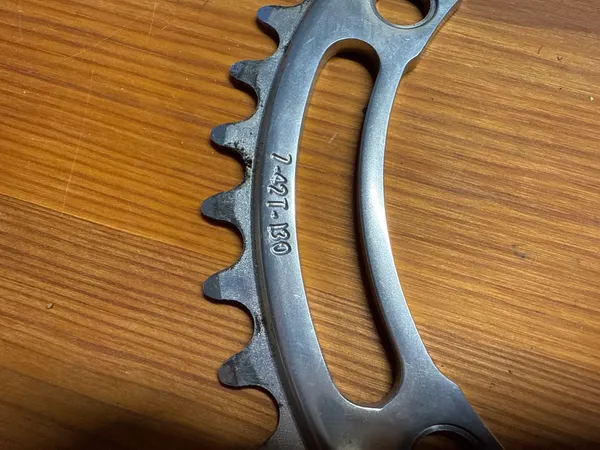 Single speed chainring 130 x 42t silver  - Image 2