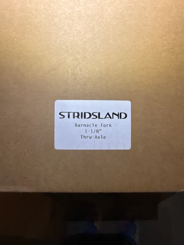 Stridsland Barnacle Fork 1-1/8 Thru-Axle Black - Image 1