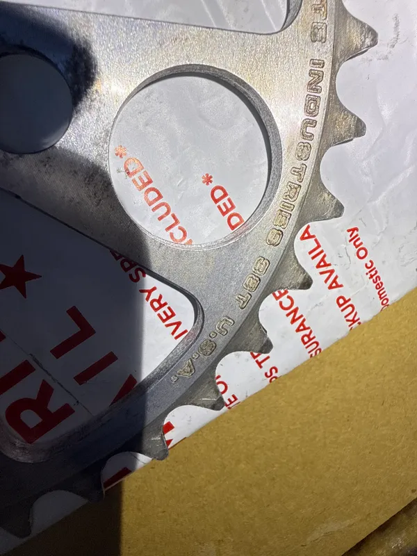 White industries single speed chainring square taper 38t silver  - Image 2