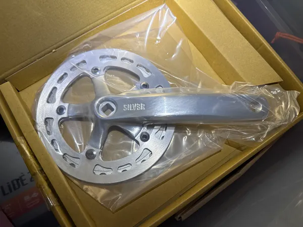 Rivendell silver tandem cranksets 170mm - Image 1