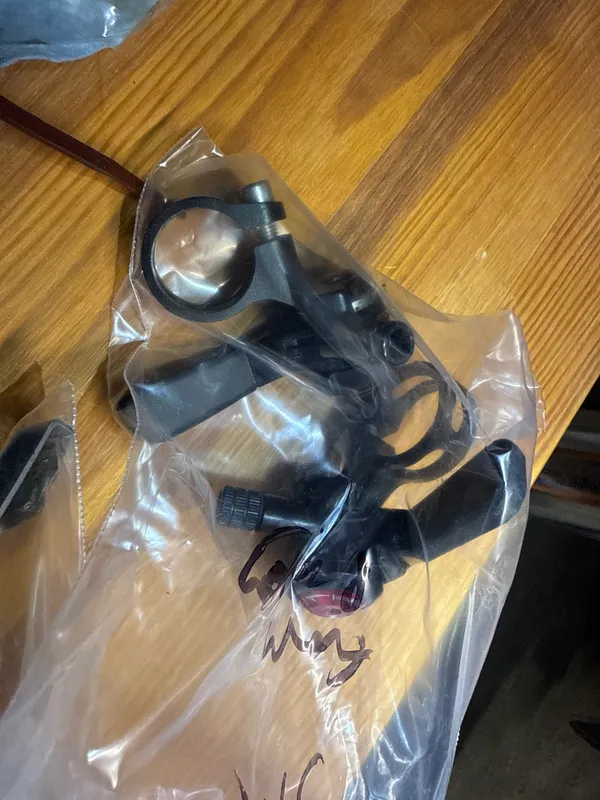 SRAM hussefelt fat bike triple crank set, bb, 3x9 deore rear derailleurs slx front , microshift 3x9 thumbies, 170 cranks - Image 5