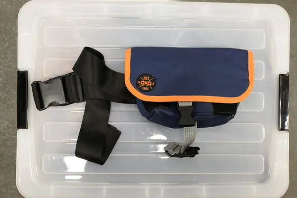 Dos Erre Messenger Hip Pack (Blue with Orange Trim) - Image 1