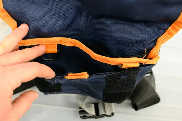 Dos Erre Messenger Hip Pack (Blue with Orange Trim) - Image 5