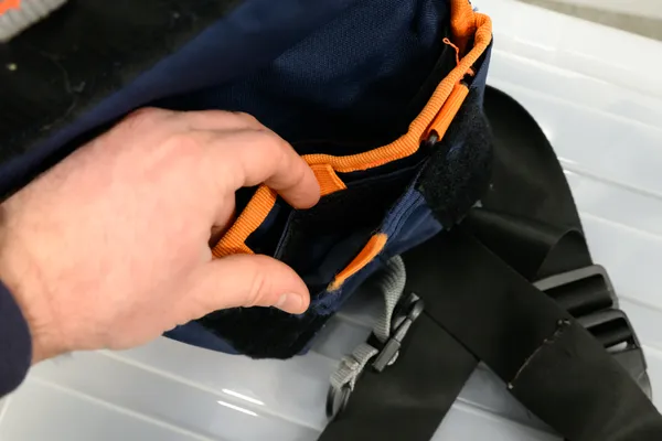 Dos Erre Messenger Hip Pack (Blue with Orange Trim) - Image 6