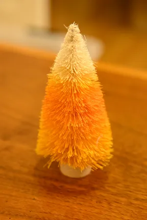Candy Corn Bottle Brush Tree